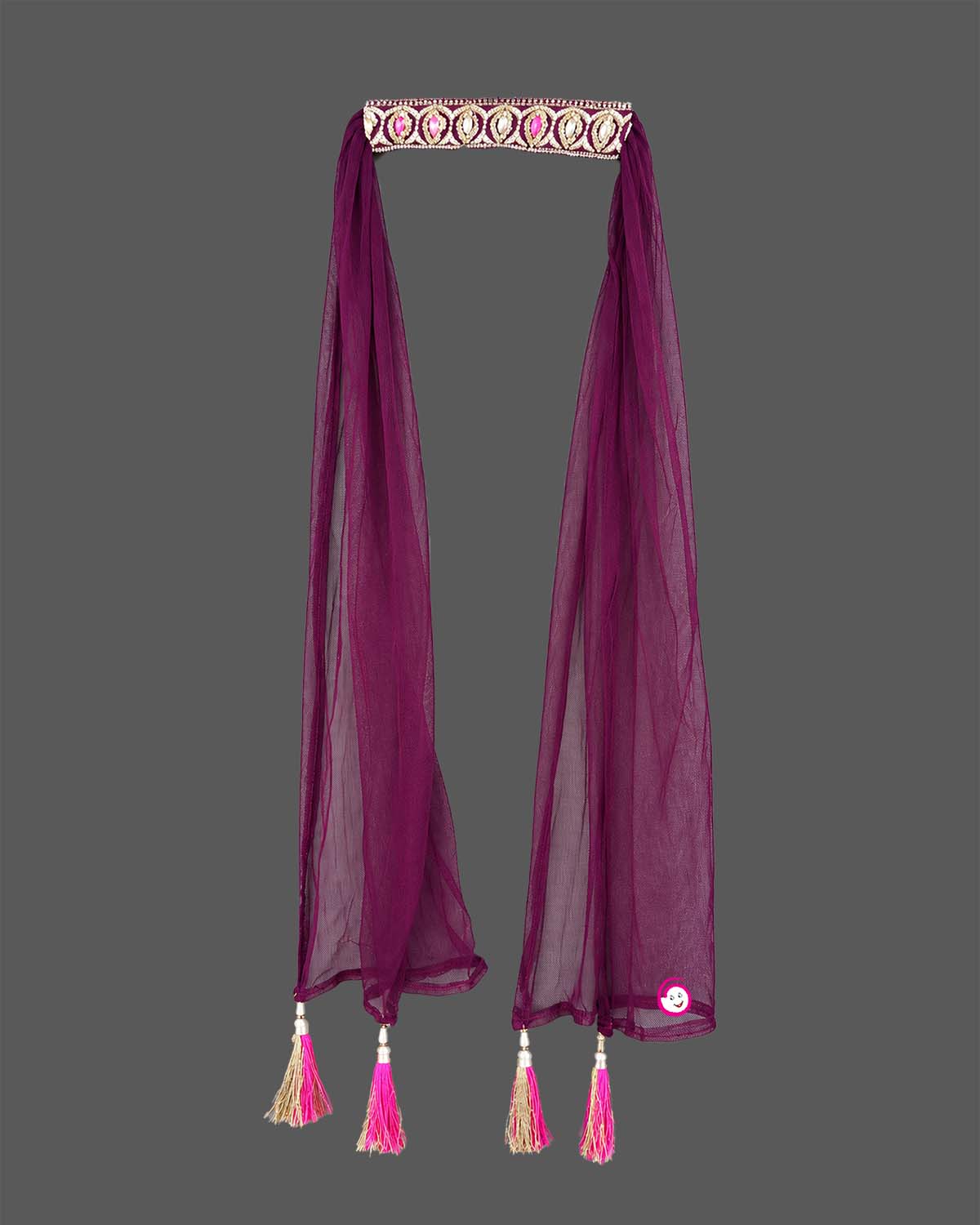 Girls ethnic embroidered sharara set with sleeveless kurti and dupatta for festive occasions