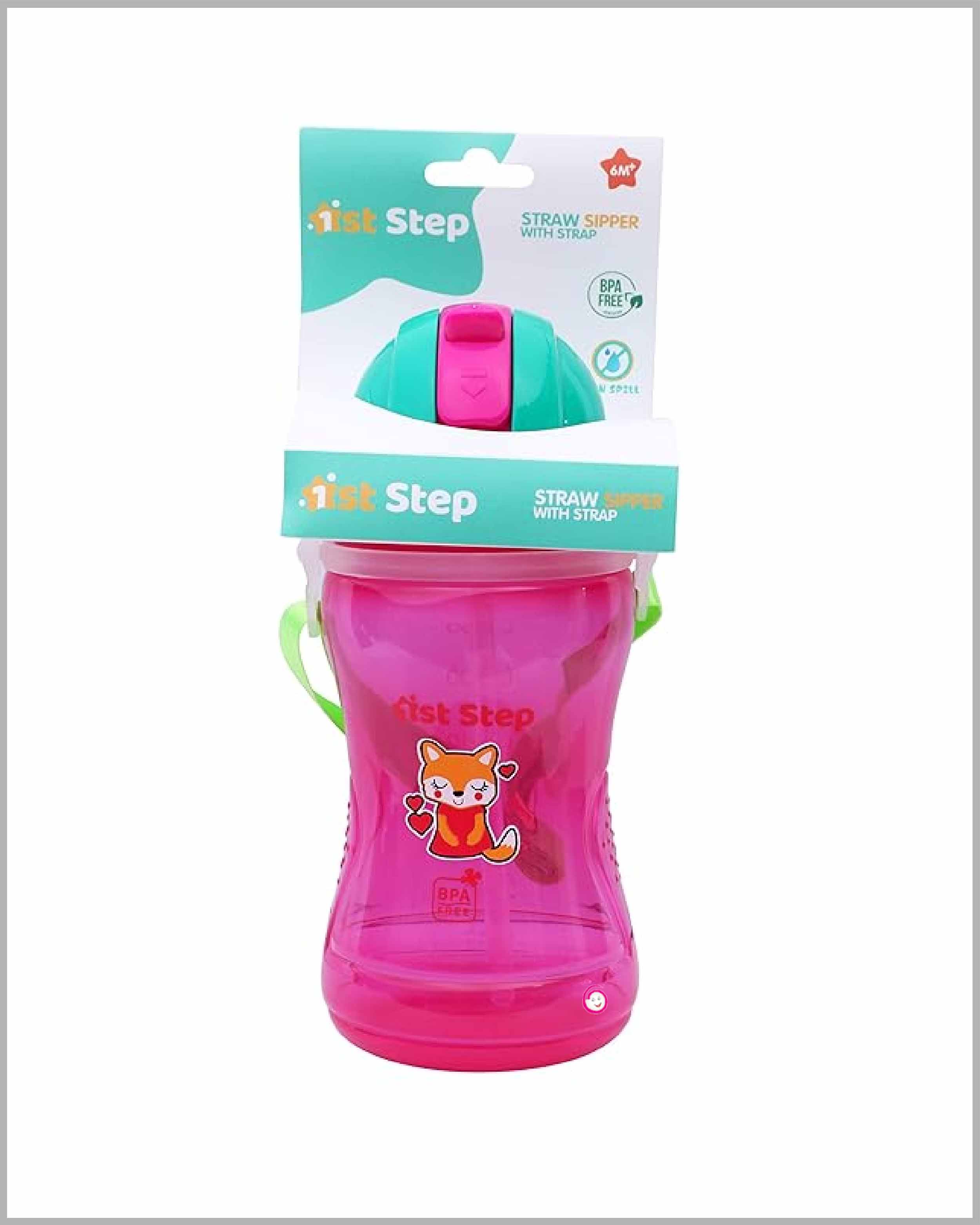 1st Step Soft Straw Baby Sipper Cup with Straps - 360 ml (6M+)