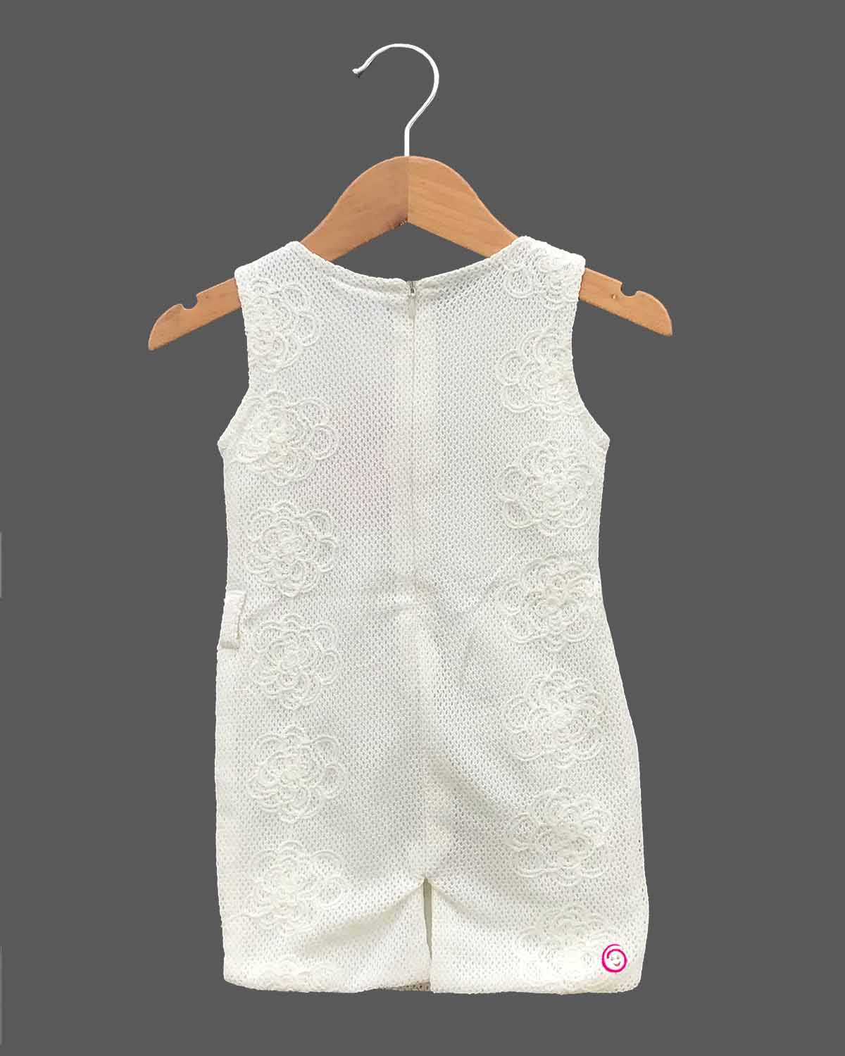 Girls western stylish midi with overcoat - Cream