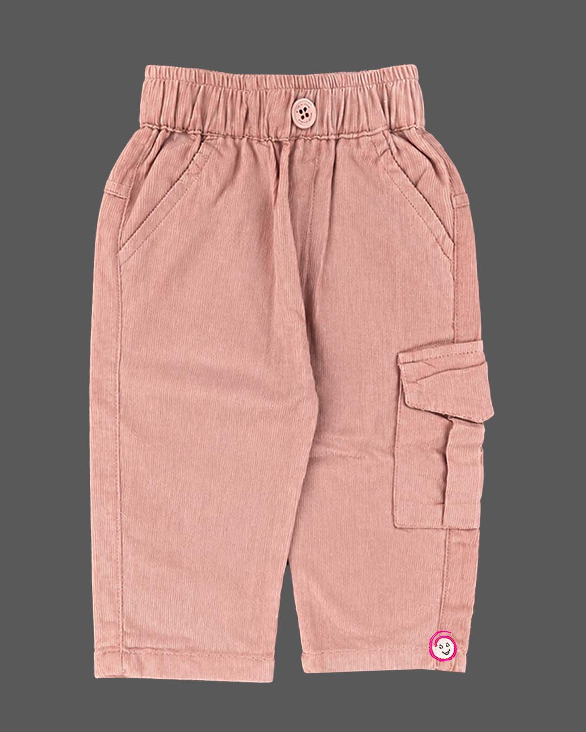 Shirt and pant set for boys featuring a button-down collar and cargo pockets