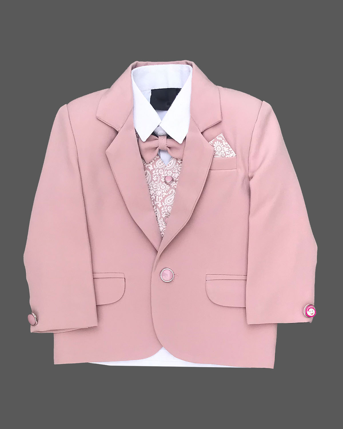 Boys elegant formal suit - Rose pink