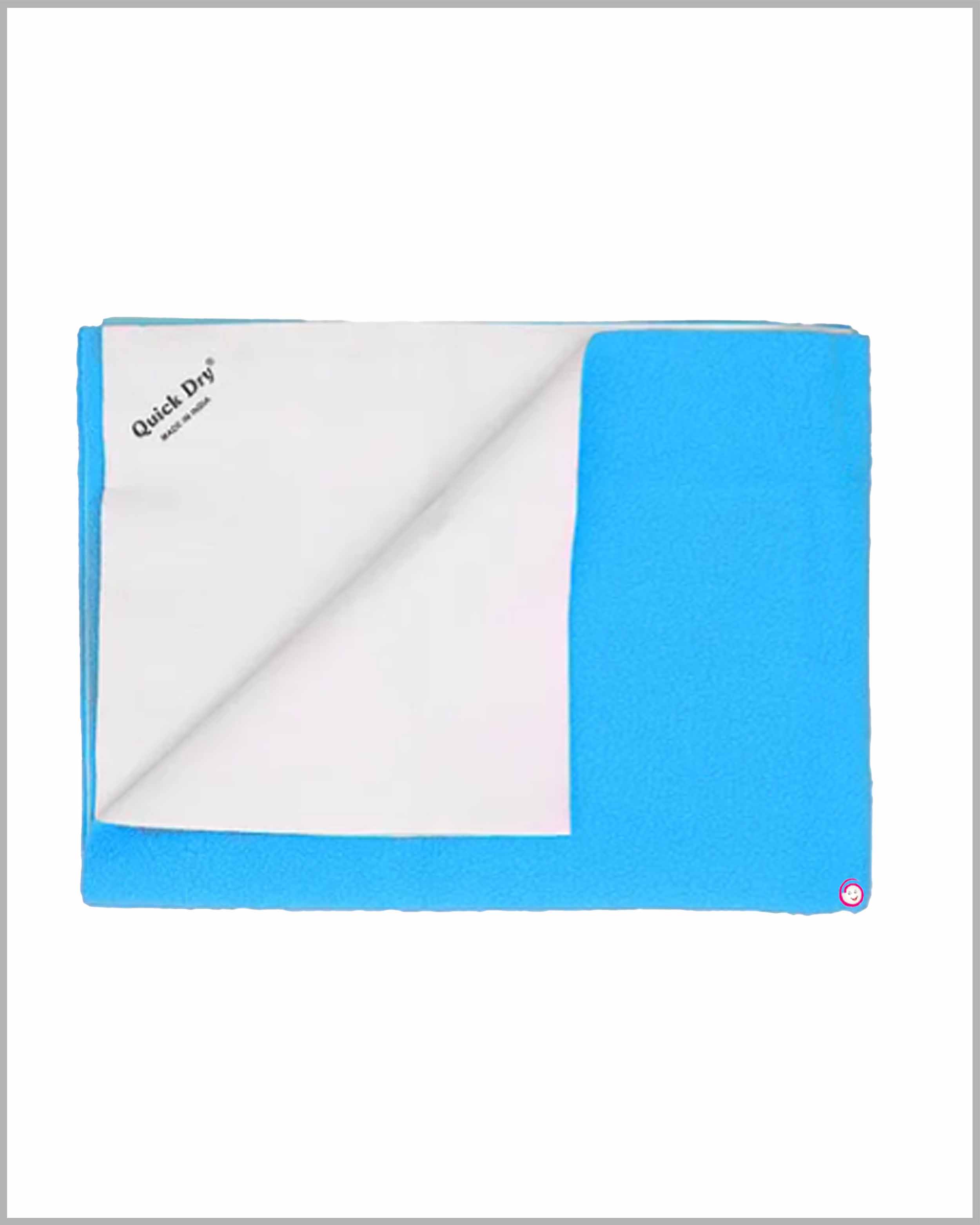 Quick Dry Sheet for Baby Bed Protector Waterproof Dry Sheet Reusable - Blue (Large)