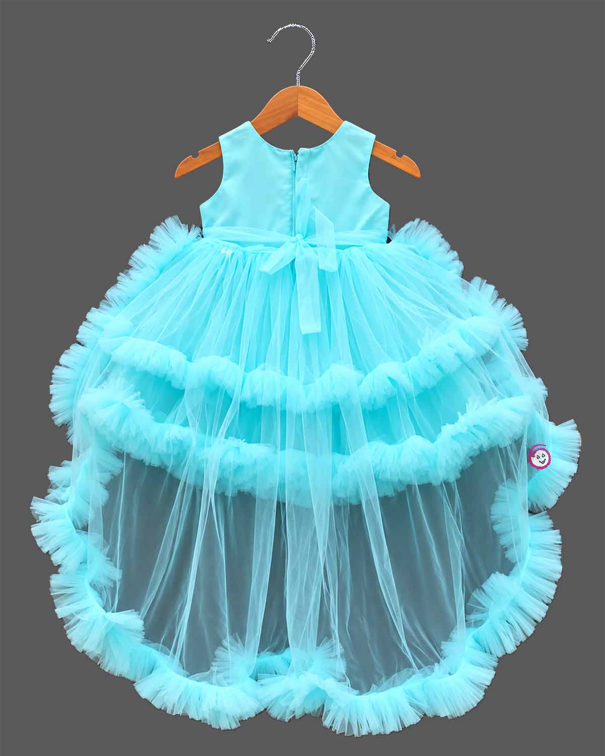 girlish gown infants frock party wear dress for children trail frock