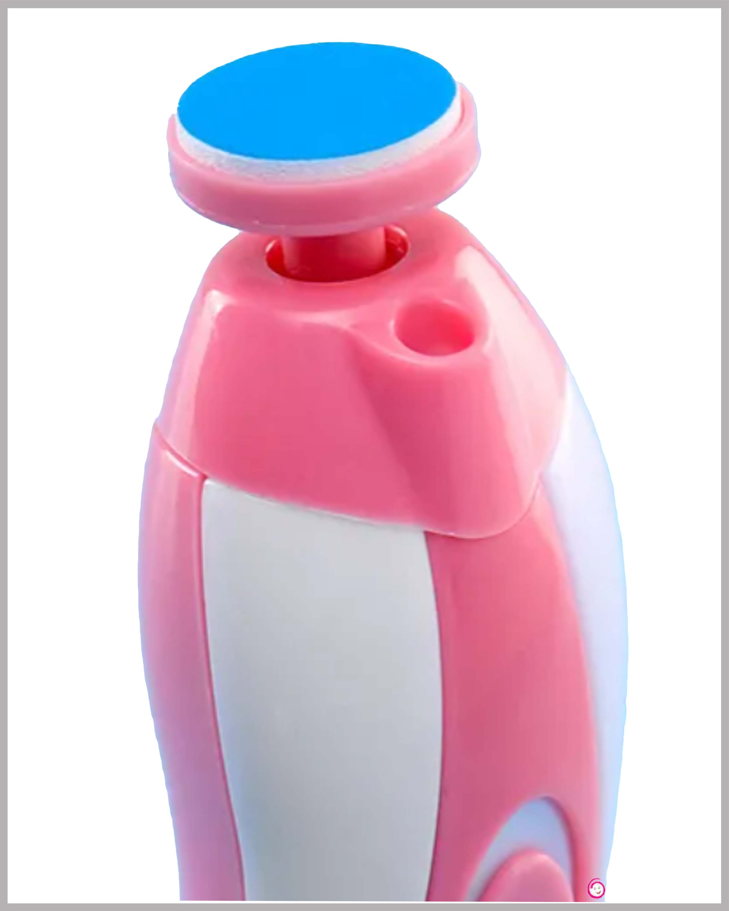 Baby Electric Nail Trimmer with 6 attachment and Led Light - Pink