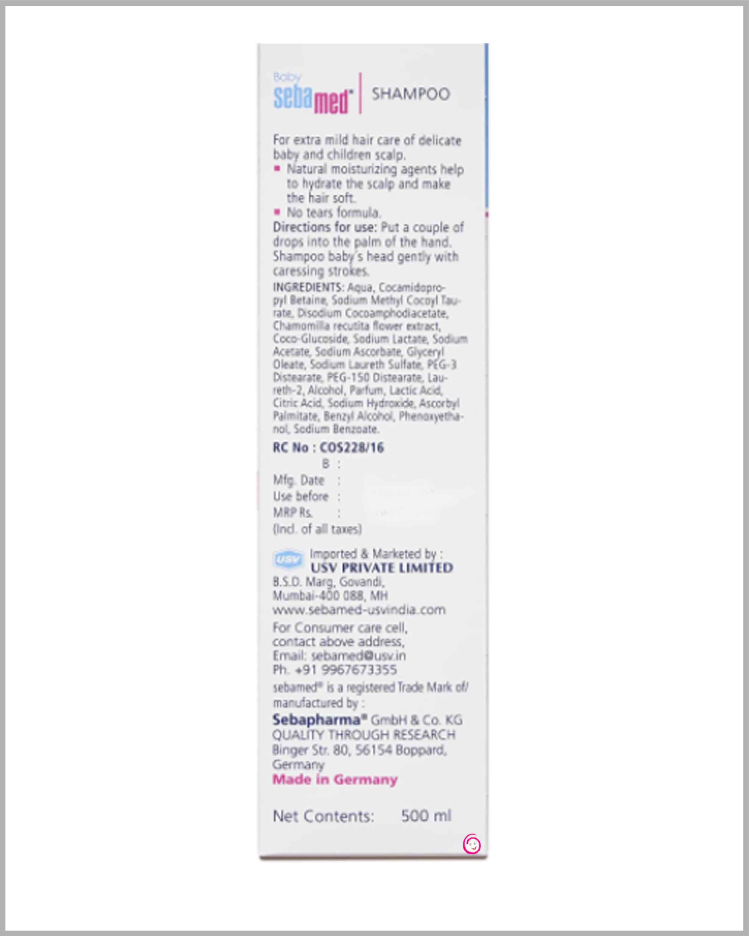Sebamed 500 ml baby shampoo