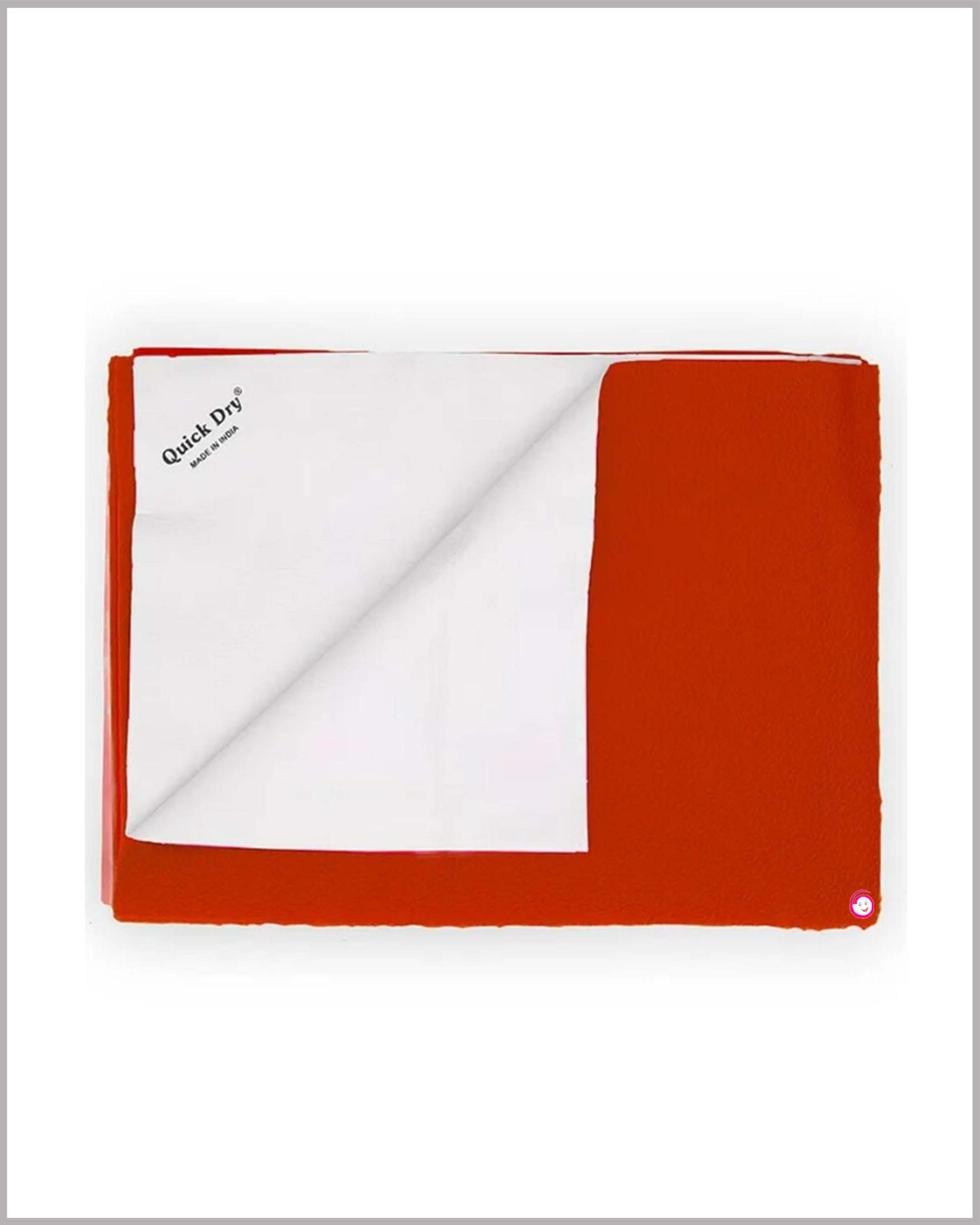 Quick Dry Sheet for Baby Bed Protector Waterproof Dry Sheet Reusable - Red(Medium)