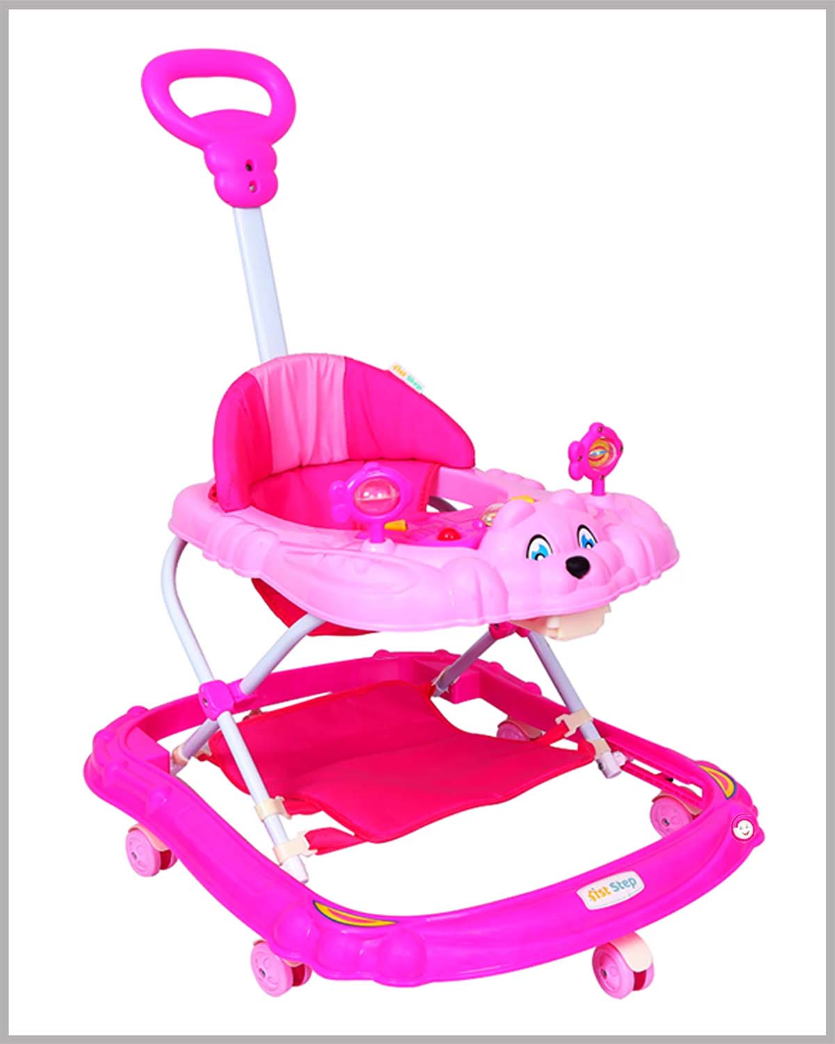 1st Step Musical Walker With Parent Rod - Pink