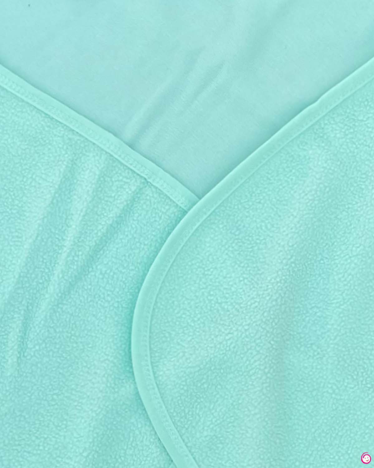 Kids bird printed Hooded Towel - Sea Green