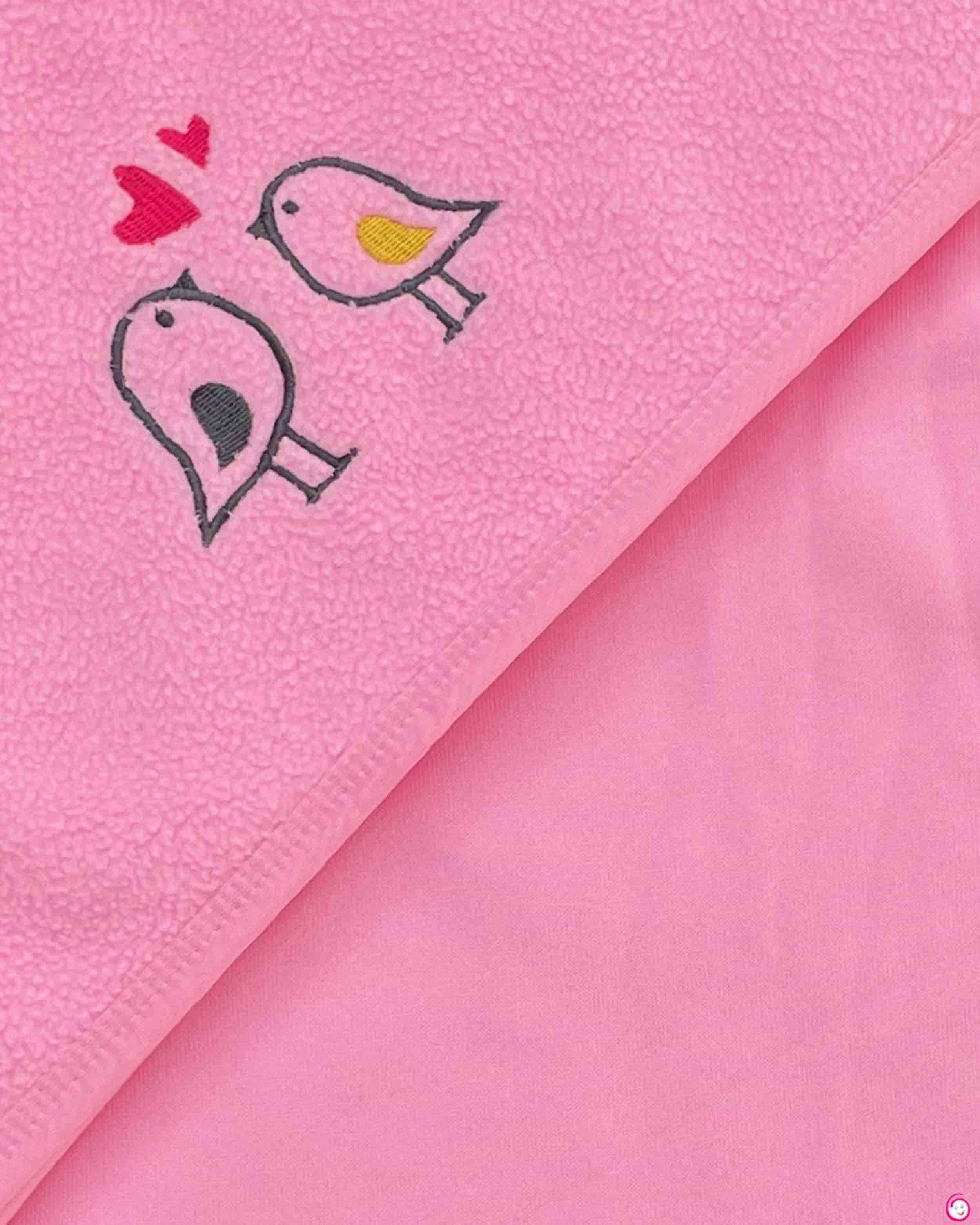 Kids Brid Printed Hooded Towel - Pink