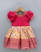 Girls embroidered Puff sleeve traditional frock