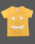 Little explorer skateboard graphic cotton t shirt with short sleeves and crew neck