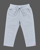 Toddler drawstring twill pant featuring an elastic waistband for kids styling.