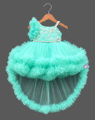 Party  frocks for baby girl with floral embroidered bodice for special occasions.