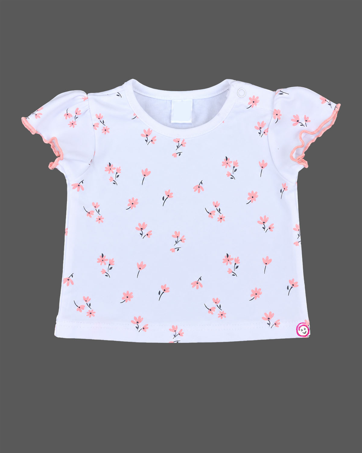Baby girl clothes printed pinafore dress with floral top set