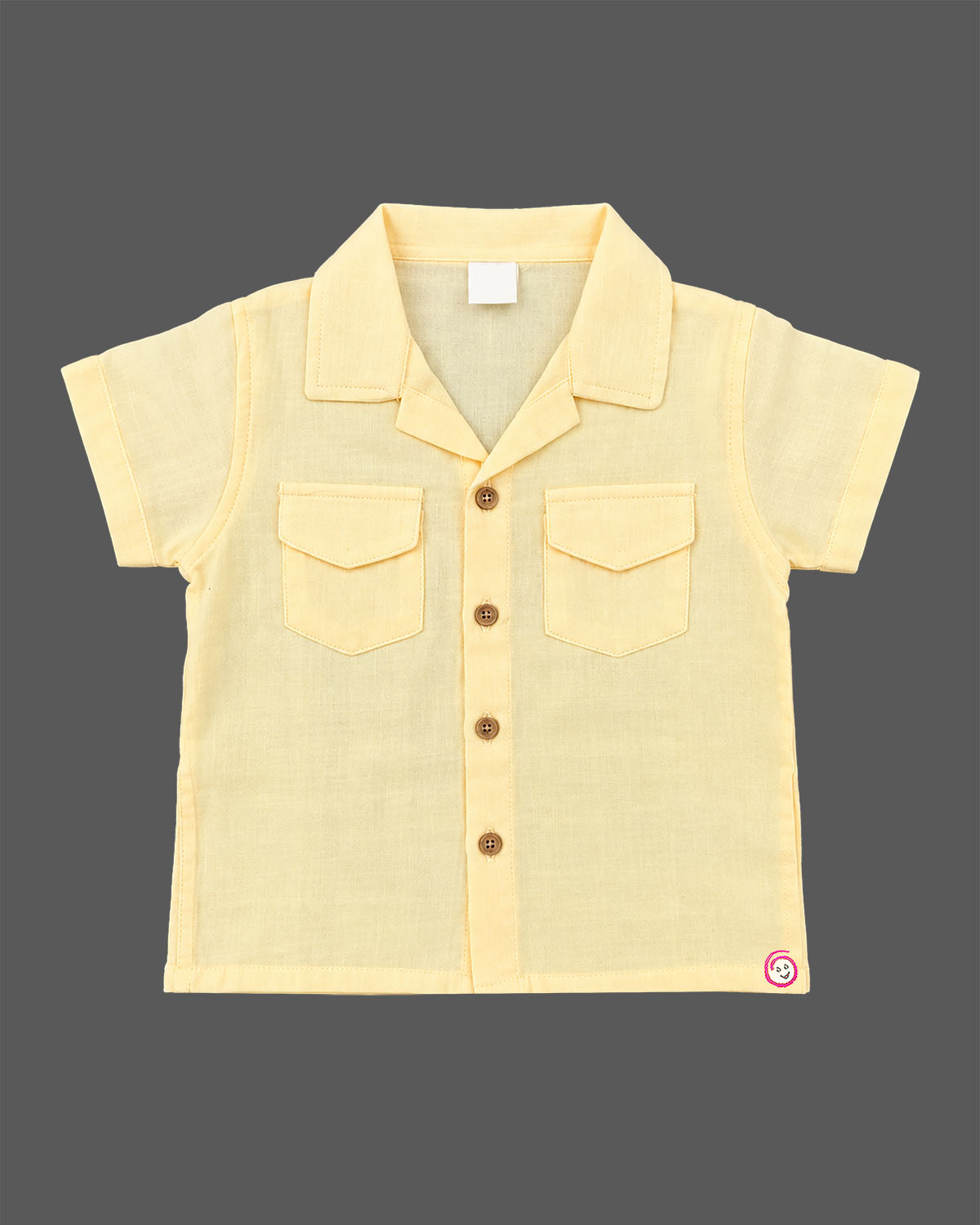 Infant boys short sleeve collar button down shirt and cargo shorts casual matching set