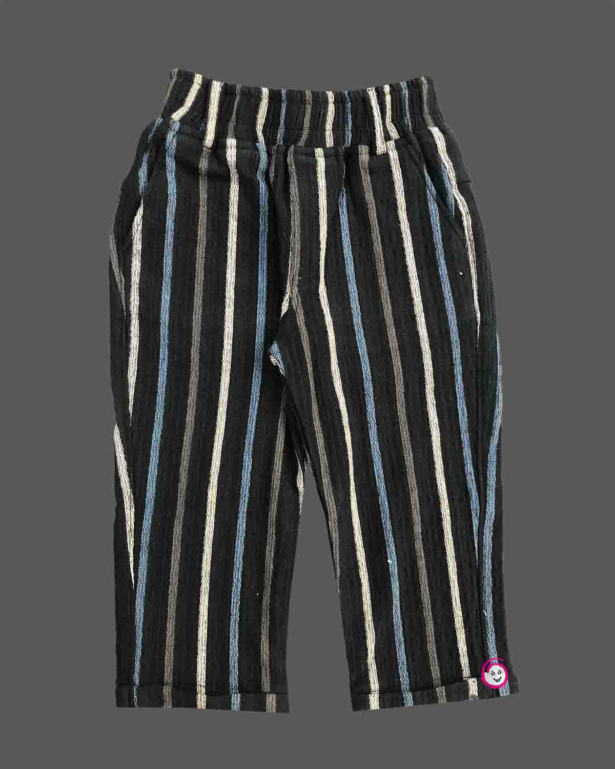Little gentleman striped waistcoat suit set with shirt Pant and bow tie for boys