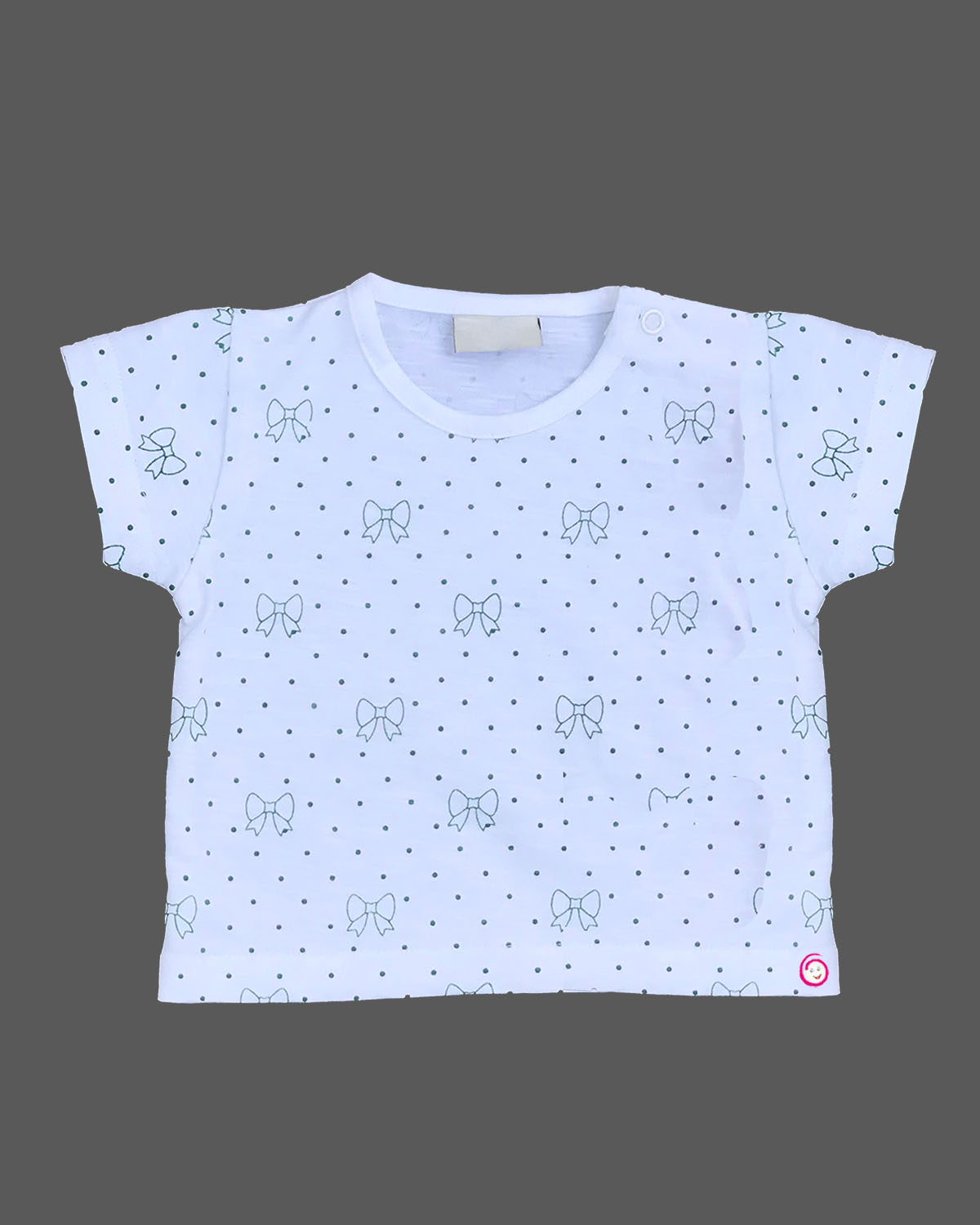 Girls unic design printed pinafore - Dark Green