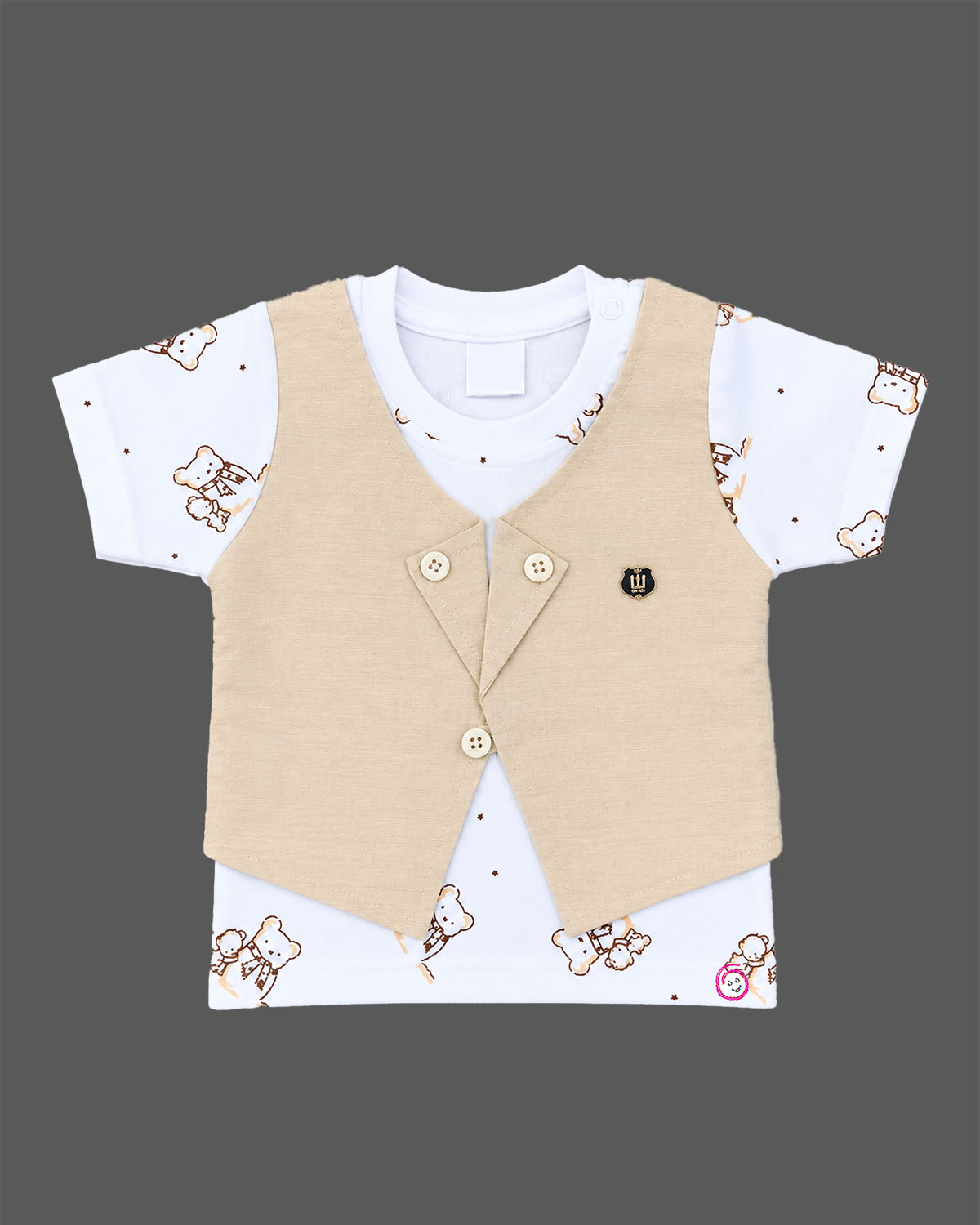 Toddler boy cotton Printed Top with and shorts set for casual summer wear