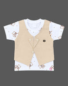 Toddler boy cotton Printed Top with and shorts set for casual summer wear