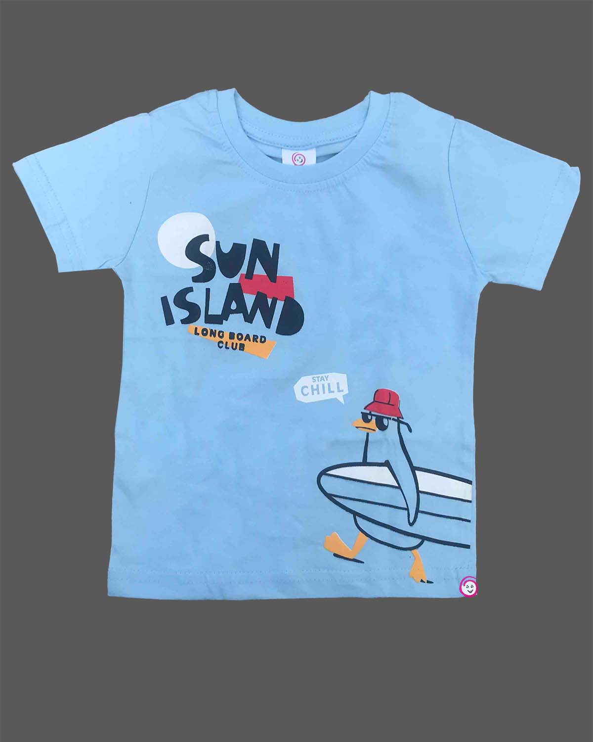 Little boys surf graphic cotton short sleeve t-shirt for daily play and summer vacation