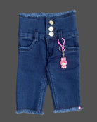 Girls Stylish jean pant - Royal Blue