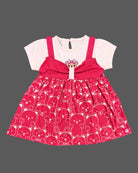 Infants frock with printed design and short sleeves, ideal casual dress for infant