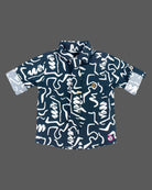Boys abstract printed collared shirt and elasticated trousers set party wear for boys
