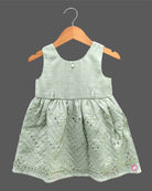 toddler casual mirror work sleeveless cotton frock dress for girls festive celebrations