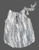 girls printed georgette top with shoulder tie detail for birthday party and casual wear