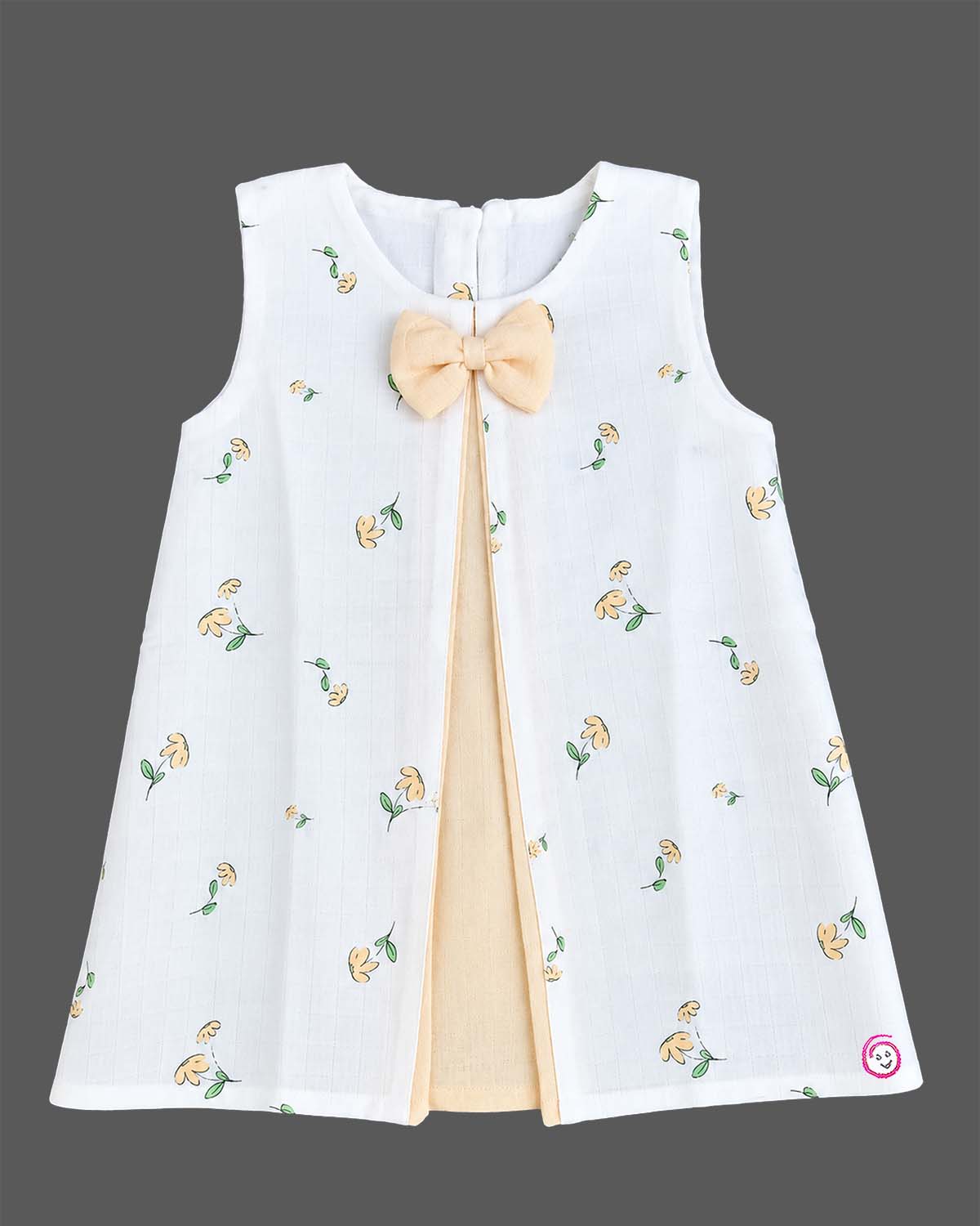 infants frock printed cotton dress for infant casual wear