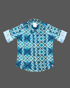 Charming pattern toddler boys casual button-down shirt with dynamic motif