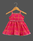 Girls attractive color with patiyala set - Dark Pink