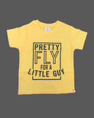 Toddler cotton graphic tee with pretty fly for a little guy text print for kids casual wear