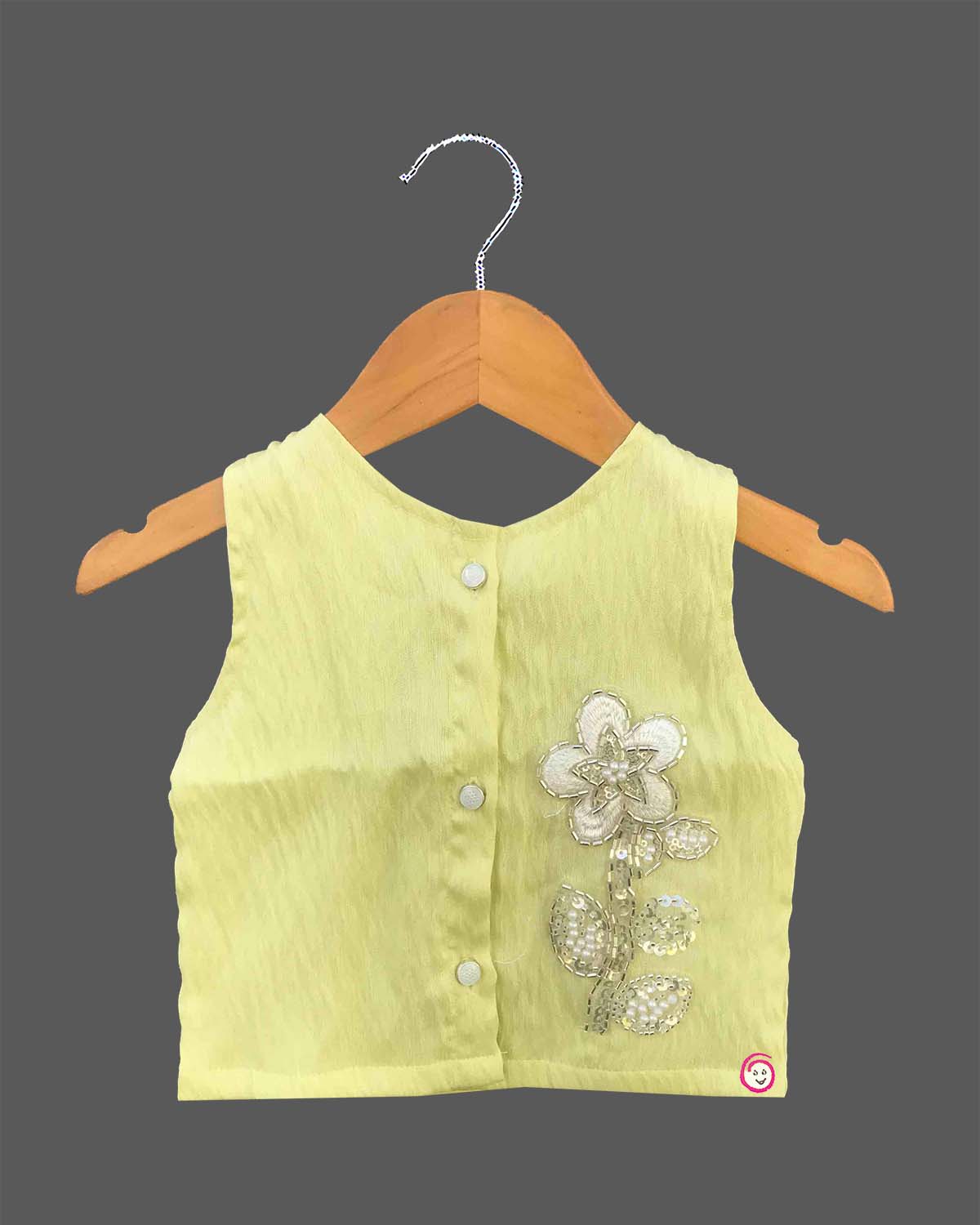 Baby girl floral top and pant set with sequin embellishments for casual party wear