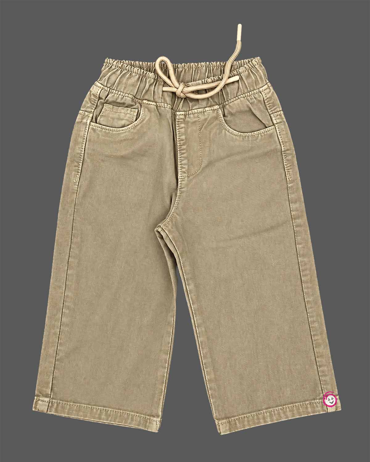 Comfortable boys elastic waist cotton trousers for kids casual wear