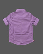 Embroidered indo western dress for boys featuring collar detail and roll-up sleeves