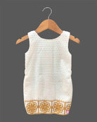 Toddler western midi dress with matching crop jacket and intricate floral hem pattern, perfect for girl's party and evening wear. High-quality kids boutique clothing.