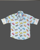 Boys all over print full sleeve shirt - Sky Blue