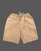 Infant boys embroidered short sleeve shirt and cargo shorts set for summer outings