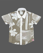 Boys overall printed shirt - Beige