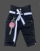 Girls western jean Pant - Black