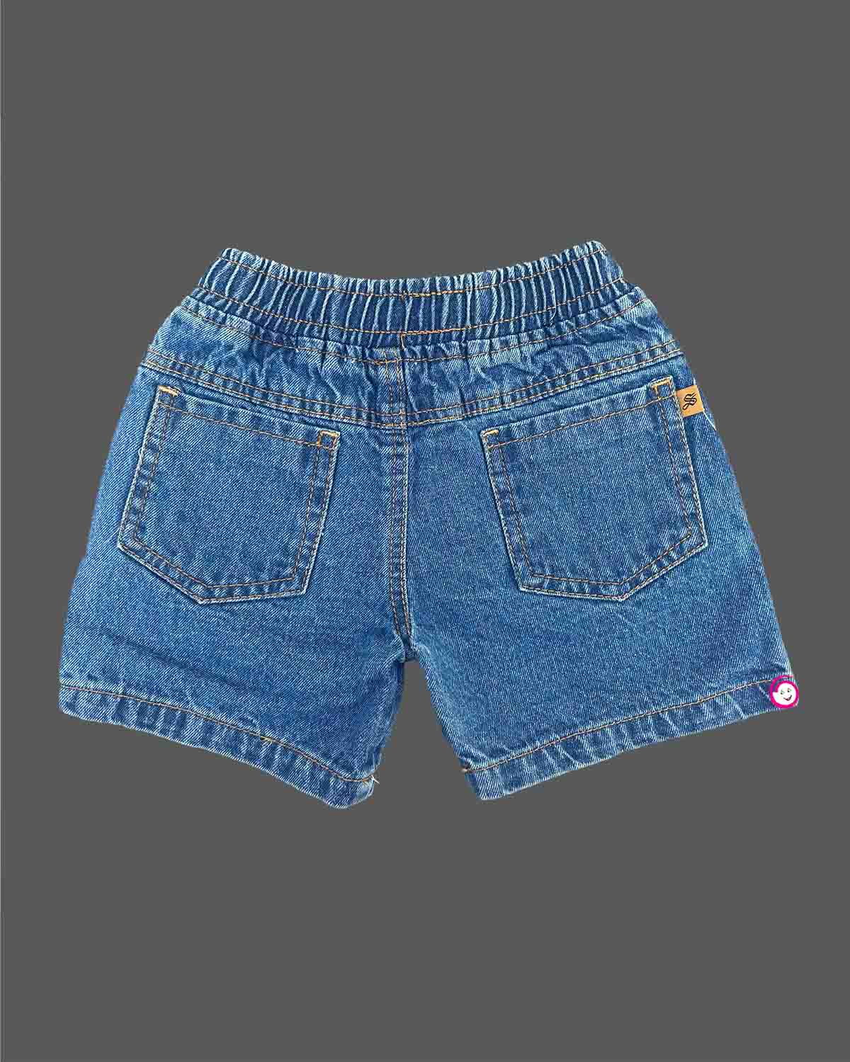 Toddler Boy Elastic Waist Denim Shorts for Casual Outing and Playtime with soft elastic waistband