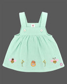 Infant cotton pinafore dress set with top for baby clothes and casual outfits