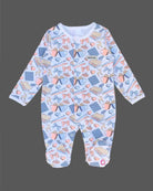 Kids overall printed full romper - Cream