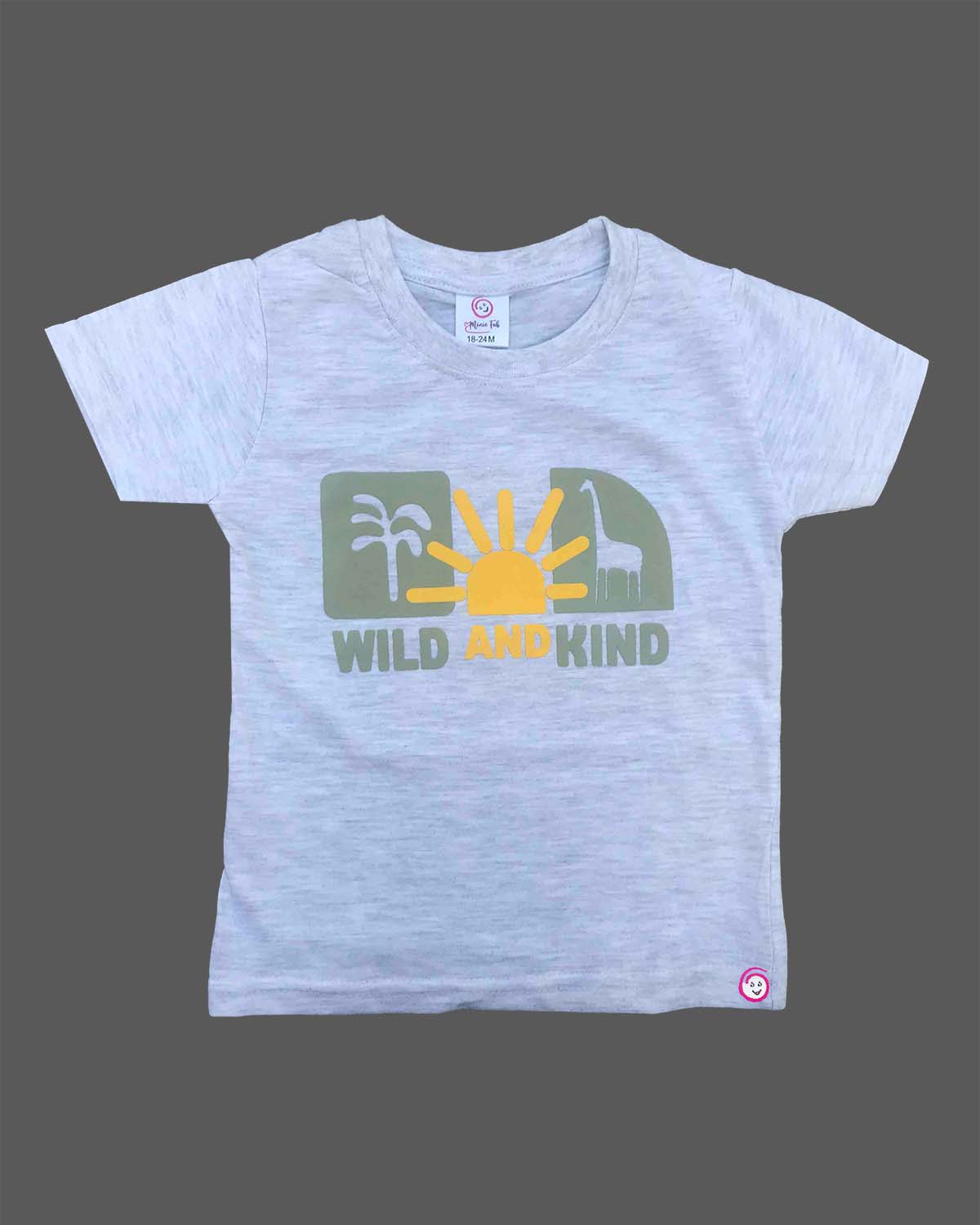 Kid everyday printed cotton t-shirt with short sleeves and crew neck