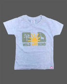 Kid everyday printed cotton t-shirt with short sleeves and crew neck