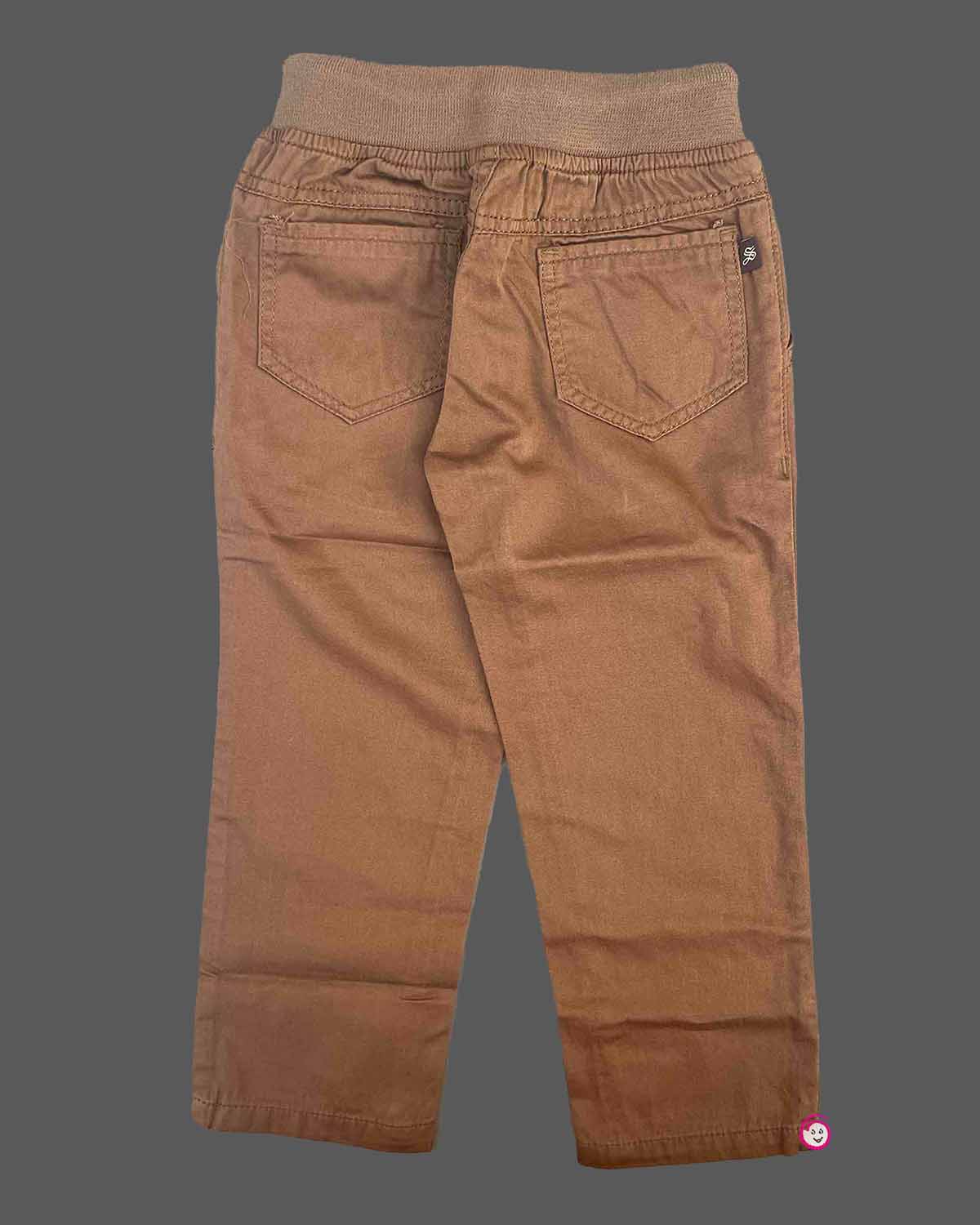 Boys party wear trousers with ribbed drawstring waist and reinforced seams