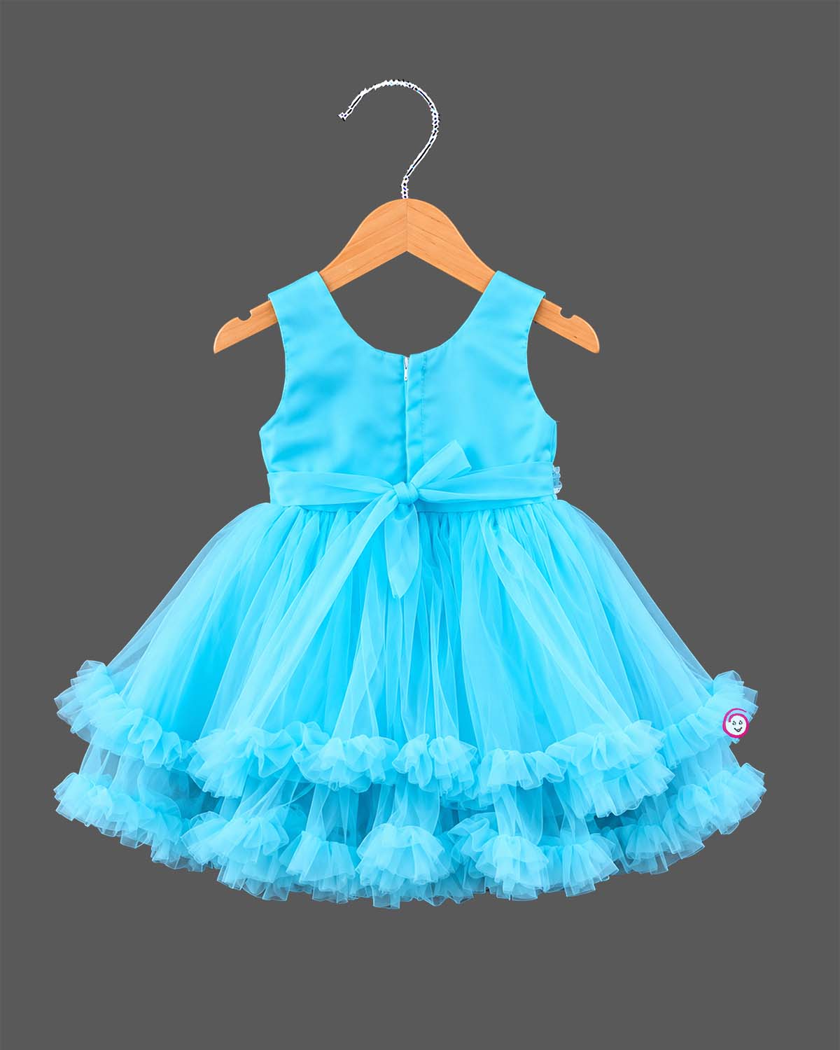girlish party wear dress tiered net frock for birthday party