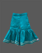 Baby girl ethnic embroidered silk sharara top flared pants dupatta set for kids traditional festive wear
