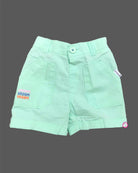 Stylish striped short sleeve shirt with embroidered car pocket and matching shorts for boys